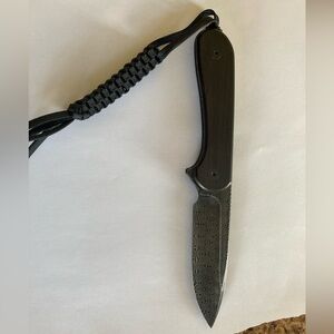 CIVIVI Fixed Blade Elementum Tactical Knife Wood Handle (3.98" Damascus Blade)